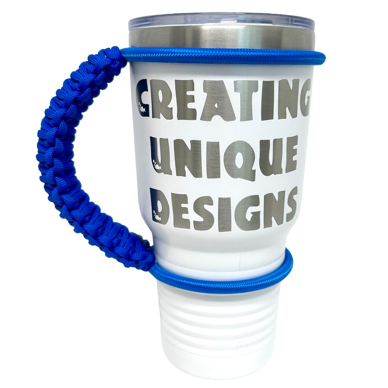 Handcrafted Paracord Tumbler Handle, Custom Colors, Mug Handle