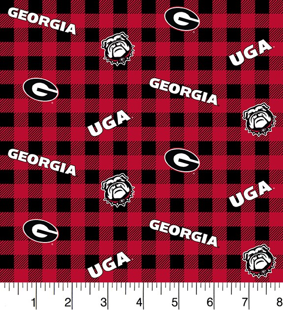 Sykel Enterprises-University of Georgia Cotton Fabric-Georgia Bulldogs ...