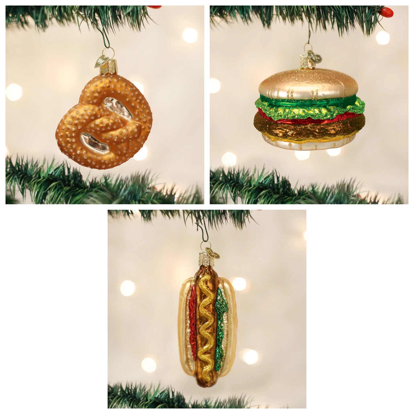 Old World Christmas: Fast Food Hanging Ornaments, Set of 6