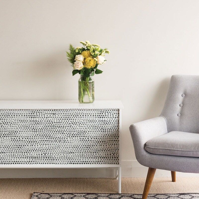 Tempaper Moire Dots Peel and Stick Wallpaper Black/White