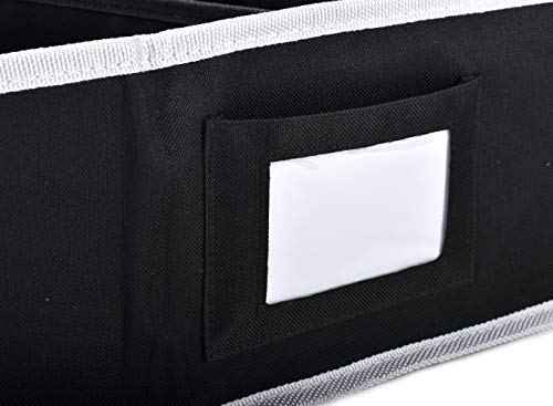 Gift Wrap Storage Organizer, Easily organize Wrapping Paper, Ribbons, Bows, Scissors, Fits 18-24 Standard Rolls, Keeps Gift Supplies in Perfect Condition & Ready for Next Season, (Black)