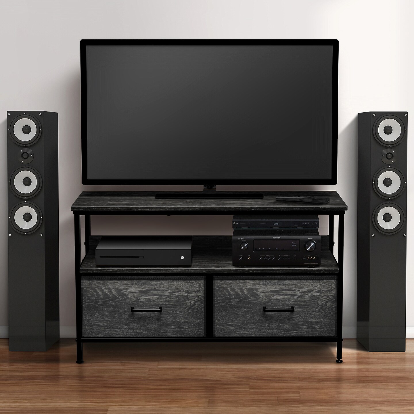 Sorbus TV Stand Dresser with 2 Drawers - Television Riser Chest with Storage - Bedroom, Living Room, Closet, &#x26; Dorm Furniture