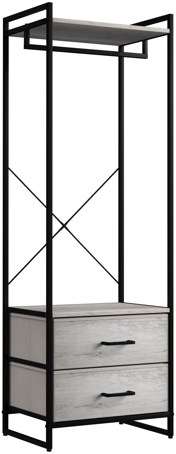 Sorbus Clothing Rack with Drawers - Clothes Stand Dresser - Wood Top, Steel Frame, & Fabric Drawers - Tall Closet Storage Organizer - Garment Rack for Hanging Shirts, Dresses, & Jackets