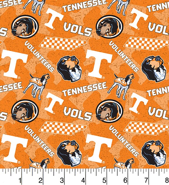 Sykel Enterprises-University of Tennessee Cotton Fabric-Tennessee Volunteers Tone On Tone Cotton Quilting Fabric