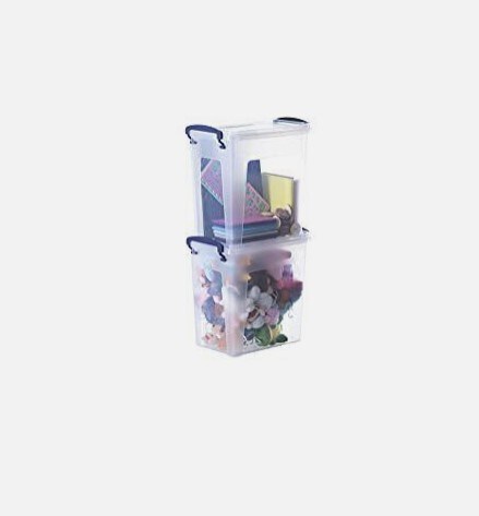 Deep Storage Bin with Lid X-Deep Small Clear Storage Box