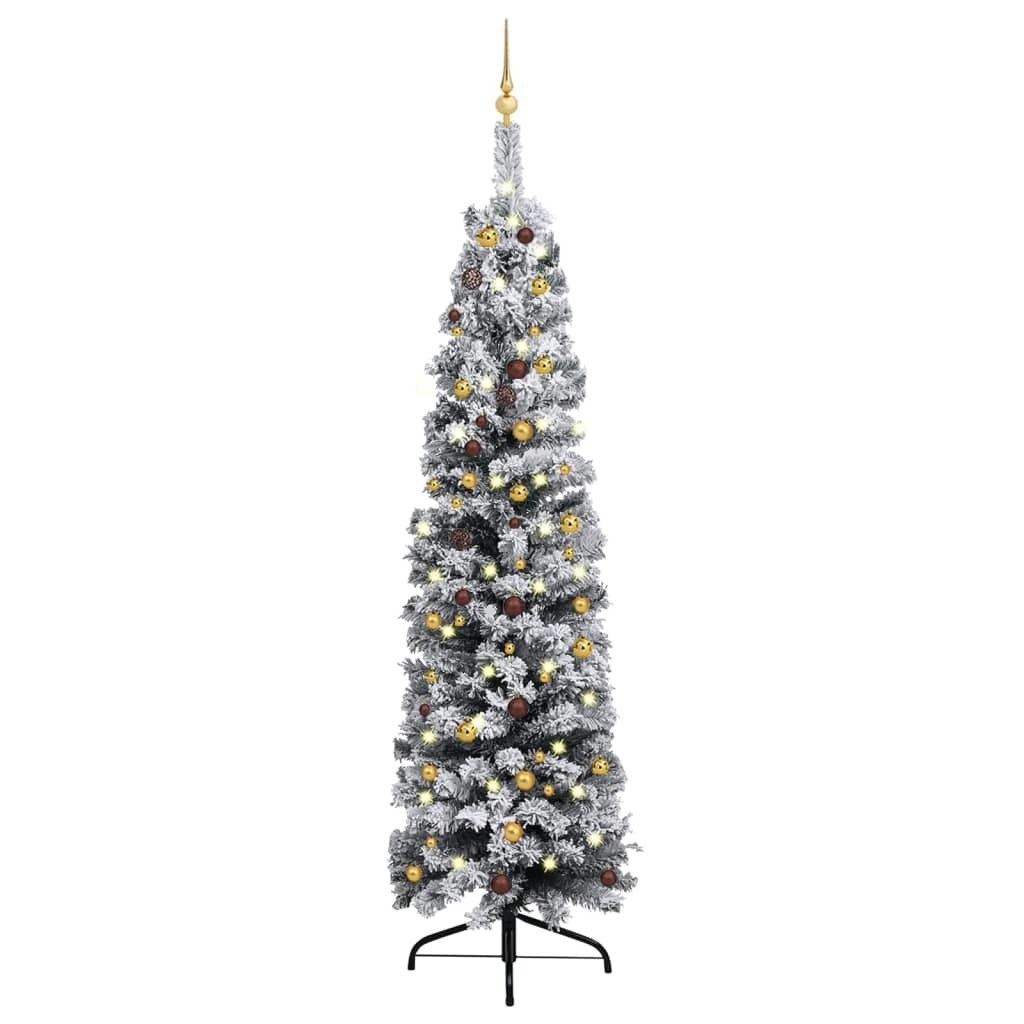 Slim Artificial Christmas Tree With Ledsandball Set Michaels 1686