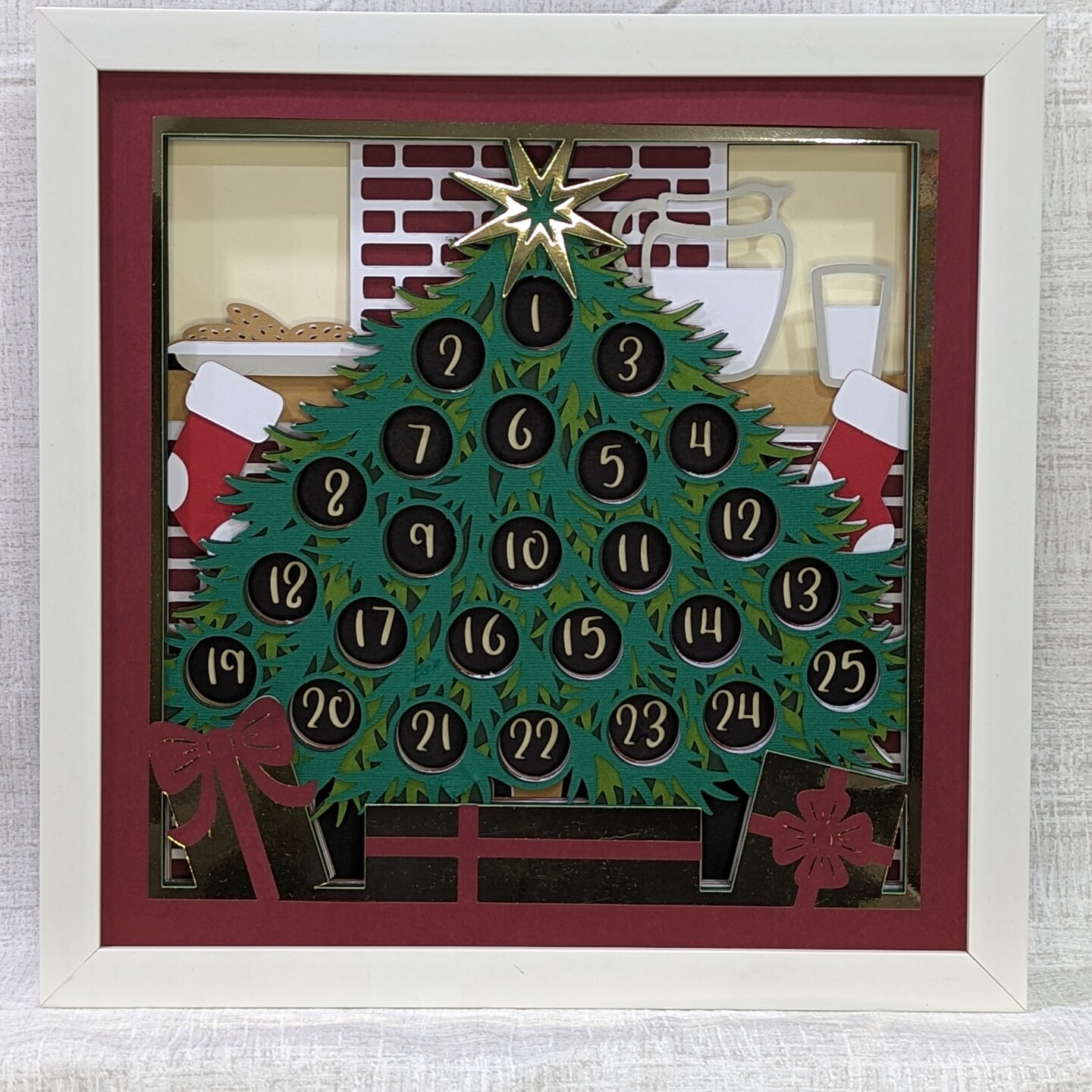Countdown to Christmas: 12x12 3D Chocolate Advent Calendar Shadowbox |  MakerPlace by Michaels