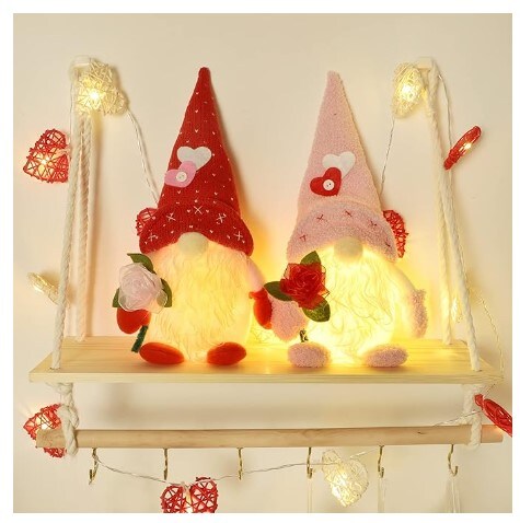 12" Tabletop Ornaments Scandinavian Swedish Tomte, Holiday Wedding Party Valentine's Day Gifts
