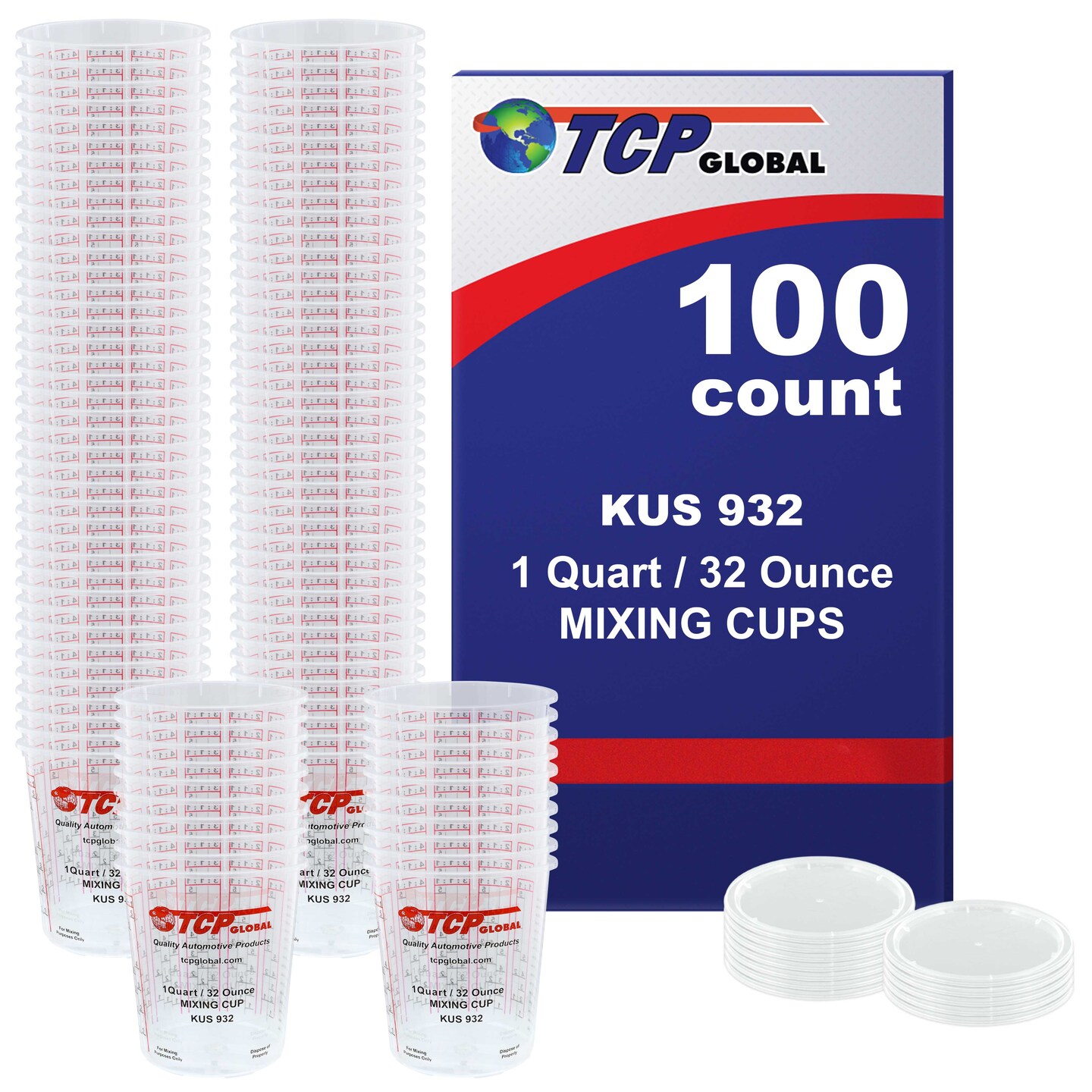 Box of 100 Mix Cups, Quart size, 32 ounce Volume Paint & Epoxy