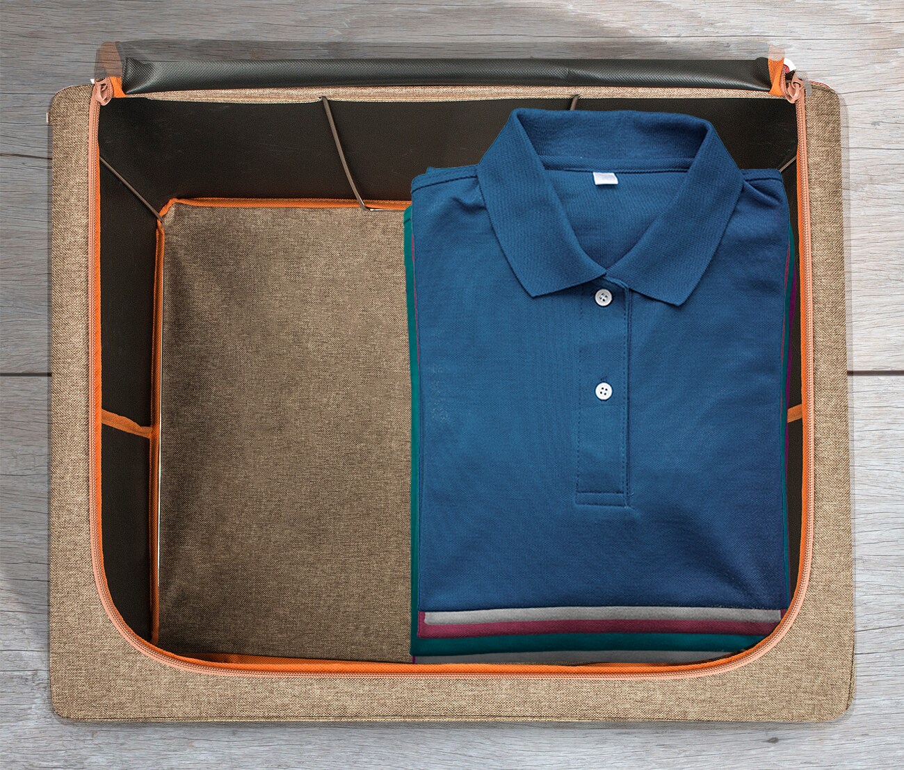 Sorbus Fabric Storage Bins - Stackable, Foldable Organizer, with Clear Window (Set of 2)