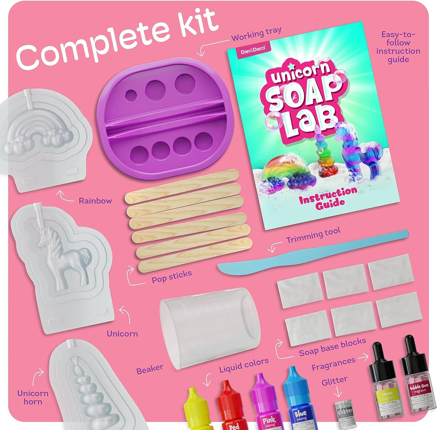 Soap Making Kit for Kids - Kids Crafts Science Project Toys - Gifts for  Girls and Boys Ages 6-12 - Kid DIY Soap Kits 