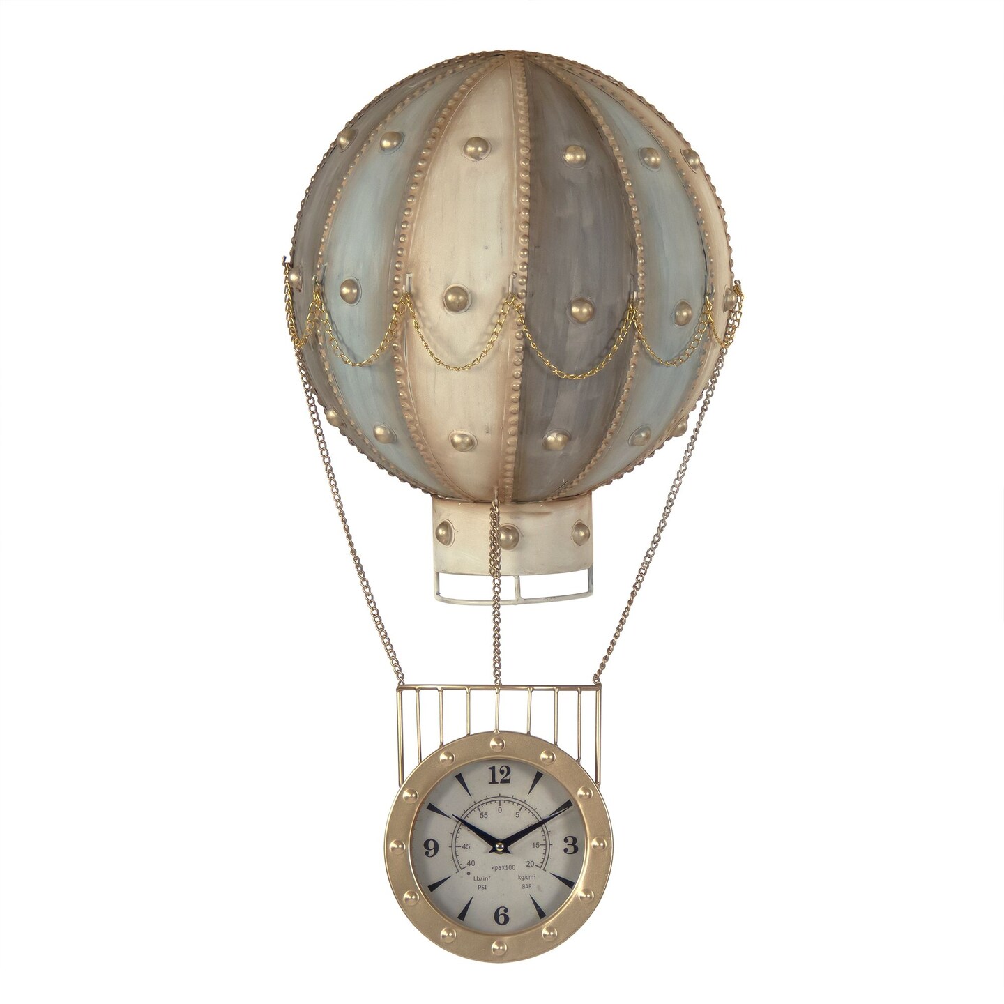 Zentique 32" Gray and Beige Contemporary Air Balloon Wall Clock | Michaels
