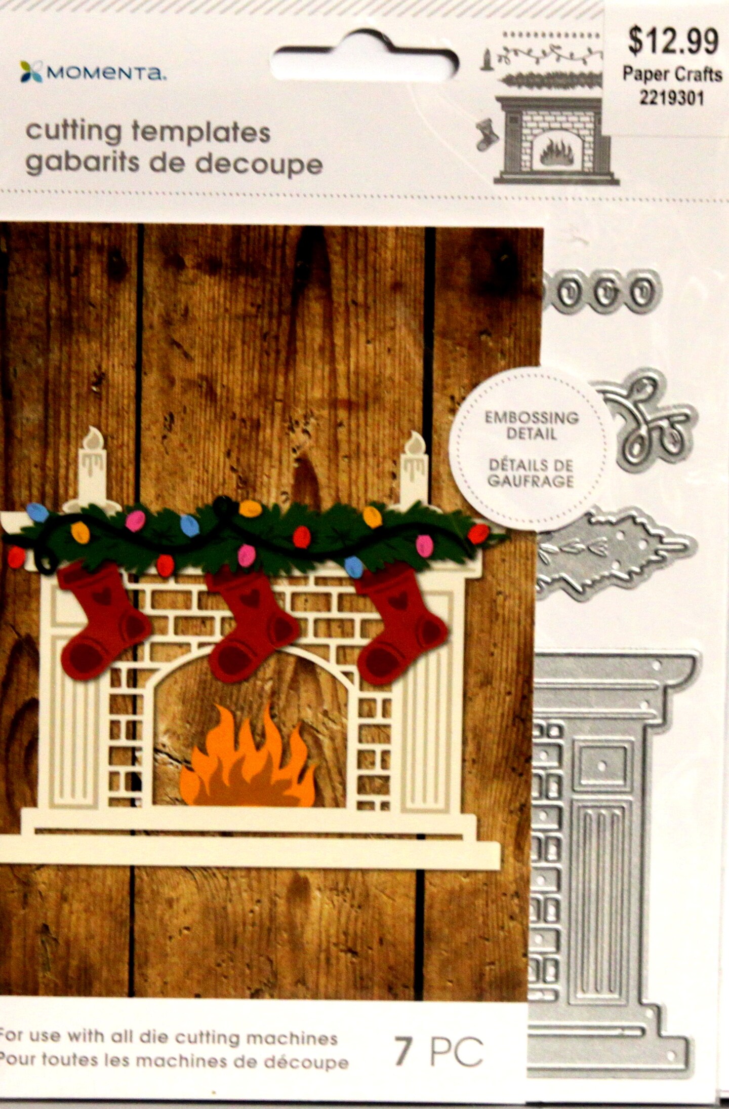 Momenta Christmas Fireplace Cutting Dies
