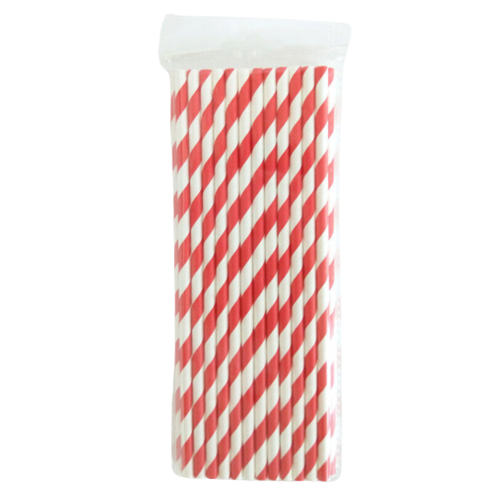 Kitcheniva Biodegradable Paper Straws Pattern Color 100 to 200 Pcs