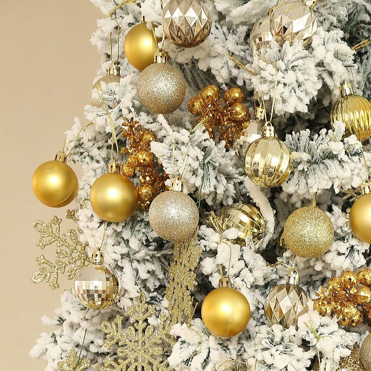 1.6in 36-Piece Shatterproof Christmas Balls - Xmas Tree Ornaments