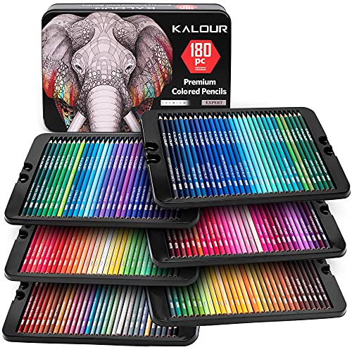 KALOUR Colored Pencils for Adult Coloring Book,Set of 72 Colors,Artists Soft Core with Vibrant Color,Ideal for Drawing Sketching Shading,Coloring