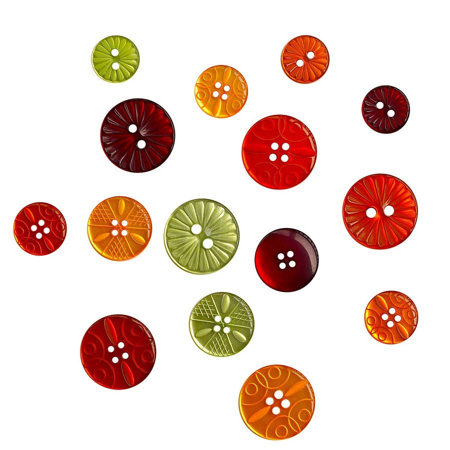 Buttons Galore Fancy Fall Buttons for Sewing Crafts Scrapbooking DIY Projects. 45 Buttons - 3 Packs