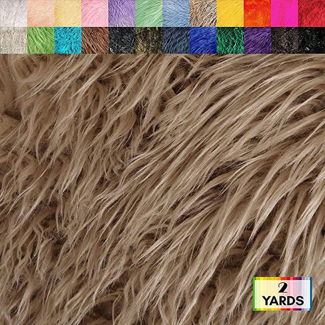 FabricLA Shaggy Faux Fur by The Yard | 144 inch x 60 inch | Craft & Hobby Supply for DIY Coats, Home Decor, Apparel, Vests, Jackets, Rugs, Throw