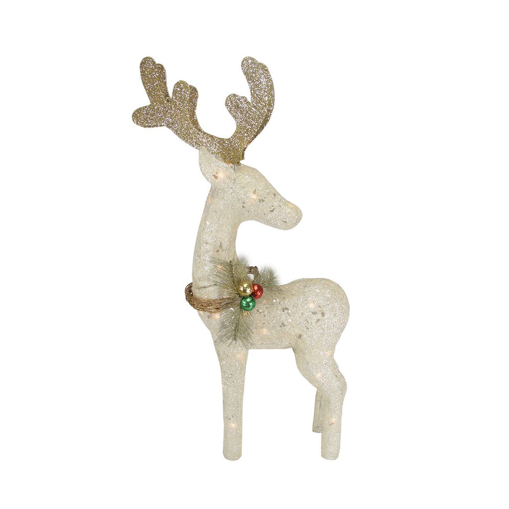 Northlight Lighted Reindeer Outdoor Christmas Decoration - 37.5" - Clear Lights