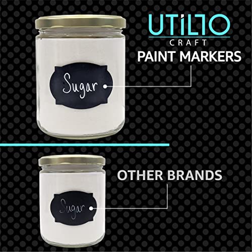 8 Pack White Paint Marker 2-3mm Medium Tip - Perfect for Fabrics and Touch-Ups! | Bold Color+100% Coverage | For Stone, Wood, Glass, Canvas, Metal, etc. | White Paint Pens | White Acrylic Paint Pens