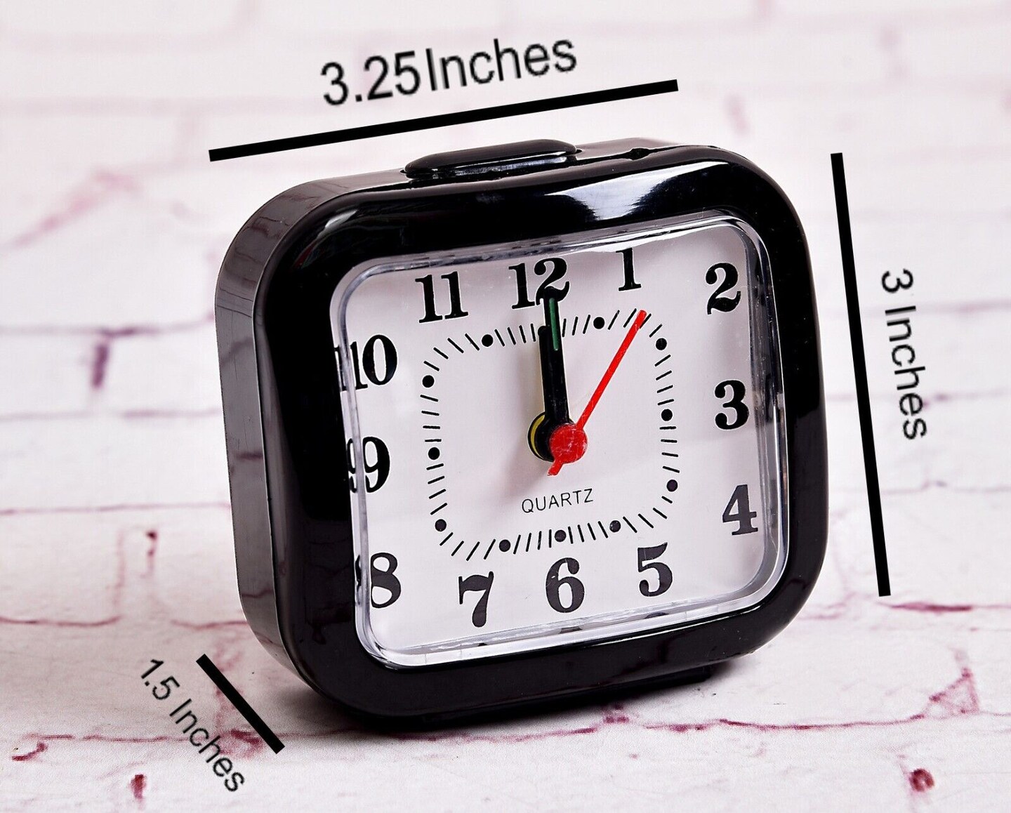 Mini Travel Alarm Clock Battery Operated
