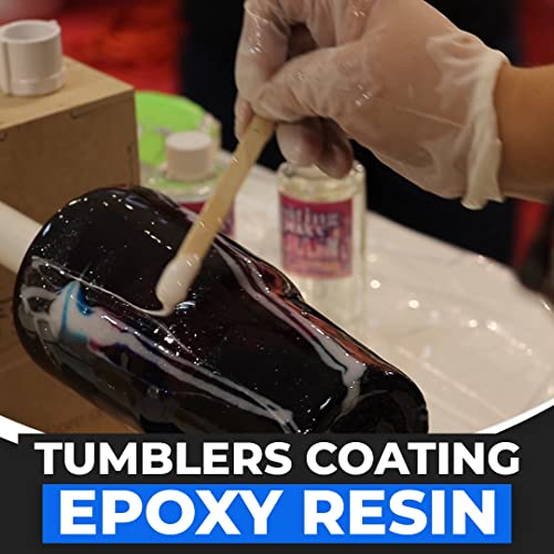 Epoxy resin for tumbler cups and glasses, fast cure, self leveling, clear, shiny, high gloss finish, easy mixing, (1-1 mixing)