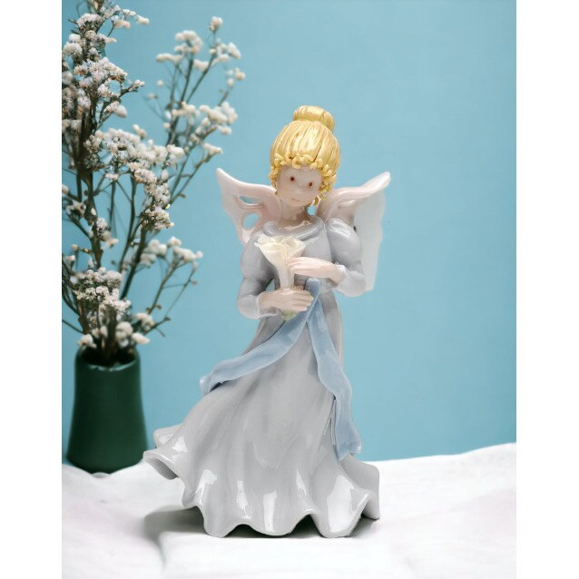 kevinsgiftshoppe Ceramic Angel Of Tranquility Figurine Religious Decor Religious Gift Church Decor