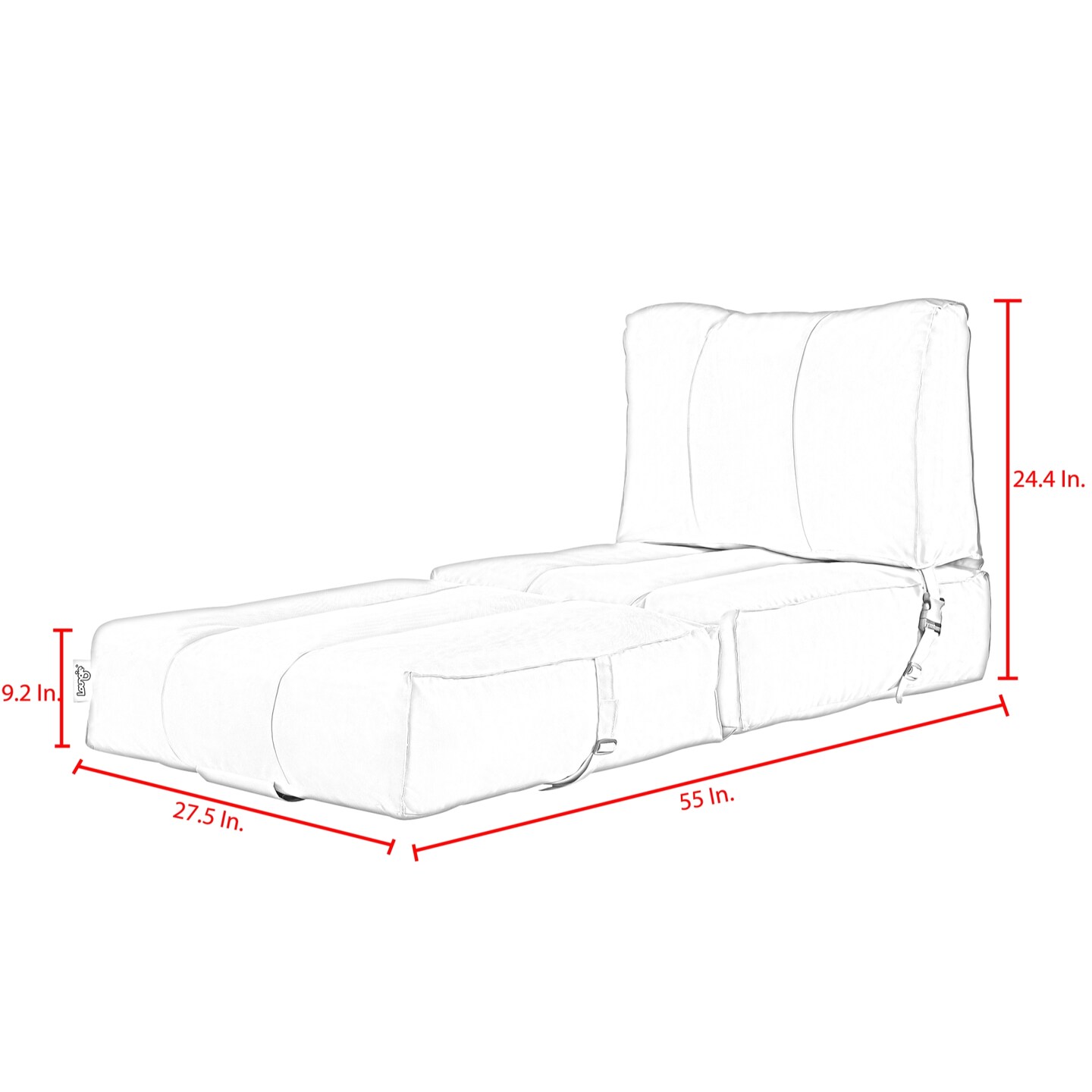Cloudy Nylon Bean Bag Chair/ Foam Sofa/ Lounge Convertable Chair/ Sleeper Chair/ Memory Foam Sofa/ Flip Chair