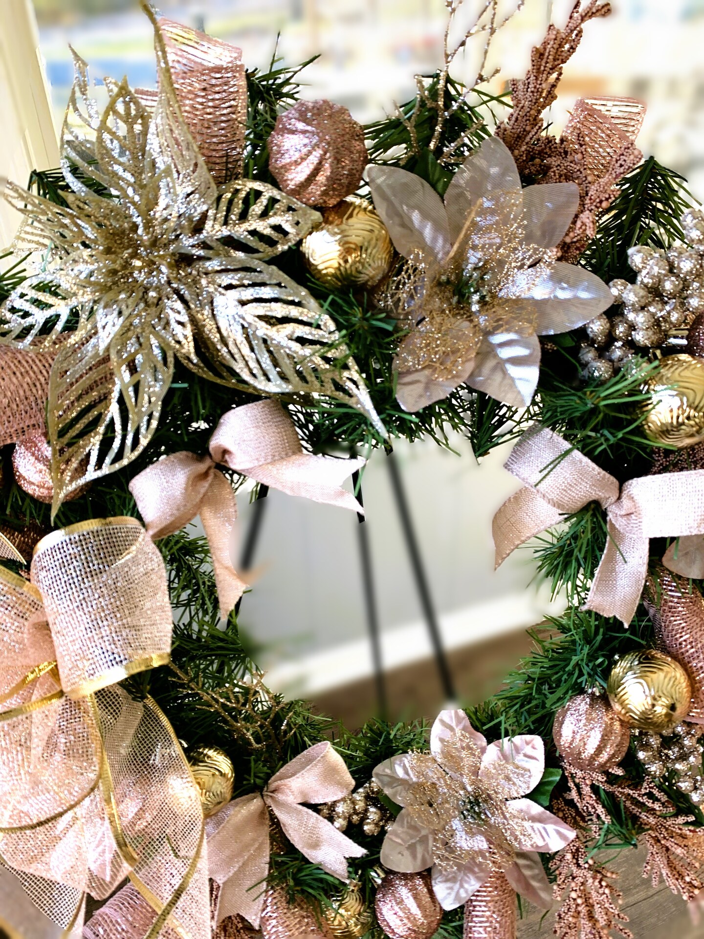 Christmas Wreath, Elegant Christmas Wreath, store Christmas Ball Wreath