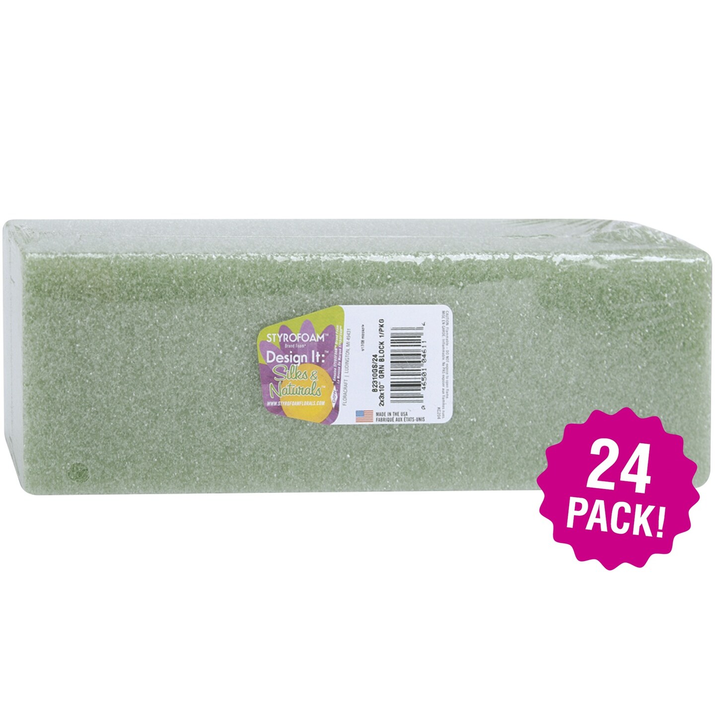 Multipack of 24 - FloraCraft FloraFoM Block-1.9&#x22;x2.9&#x22;x9.9&#x22;