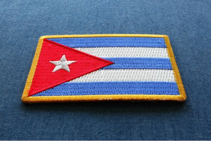 Patch, Embroidered Patch (Iron-On or Sew-On), Cuban Cuba Flag Patch, 3" x 2"