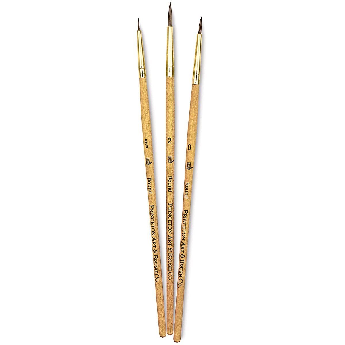 Princeton Real Value Brush Set - 9105, Synthetic Sable, Short Handle, Set of 3