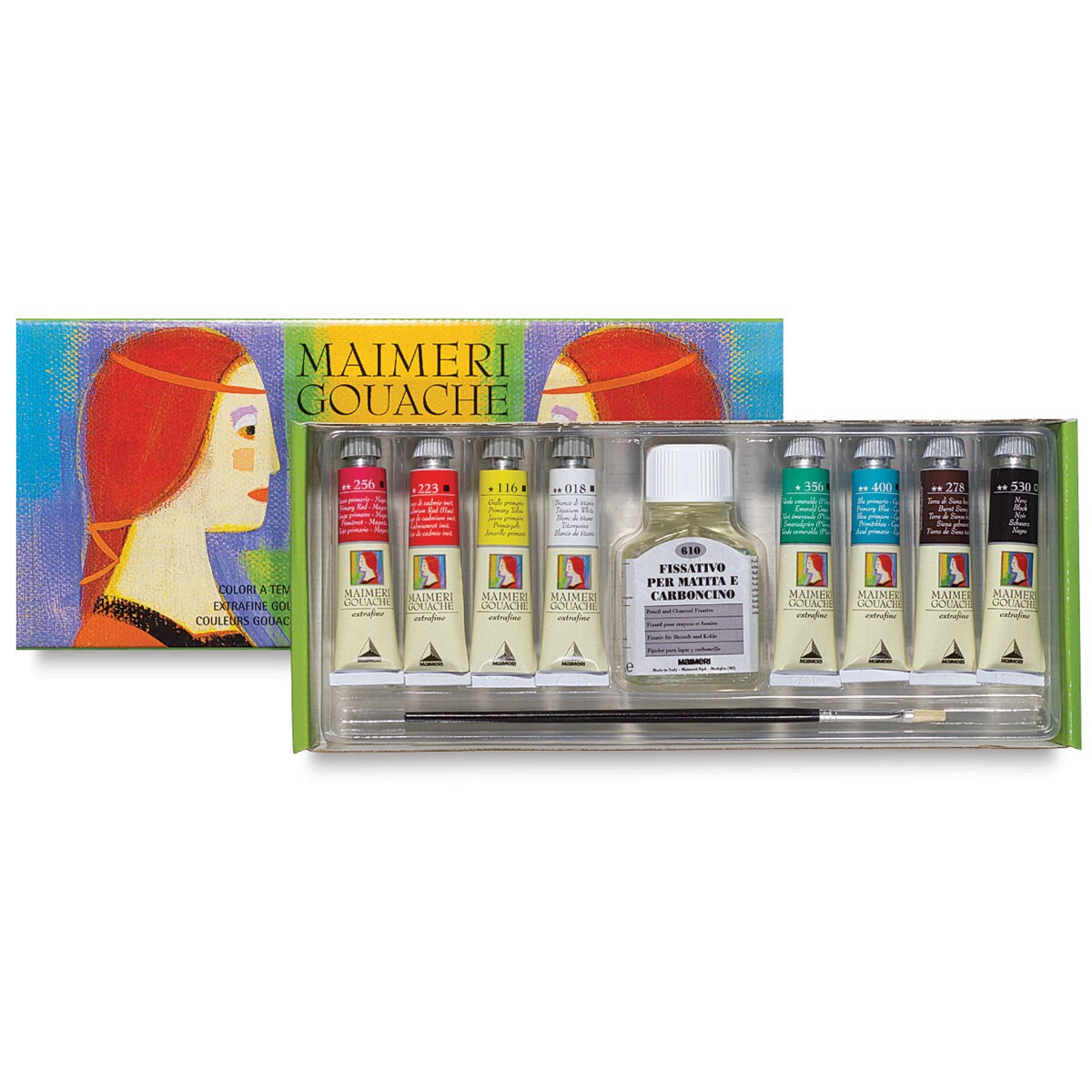 Maimeri Artist Gouache Intro Set - Set of 8 Colors, 20 ml tubes