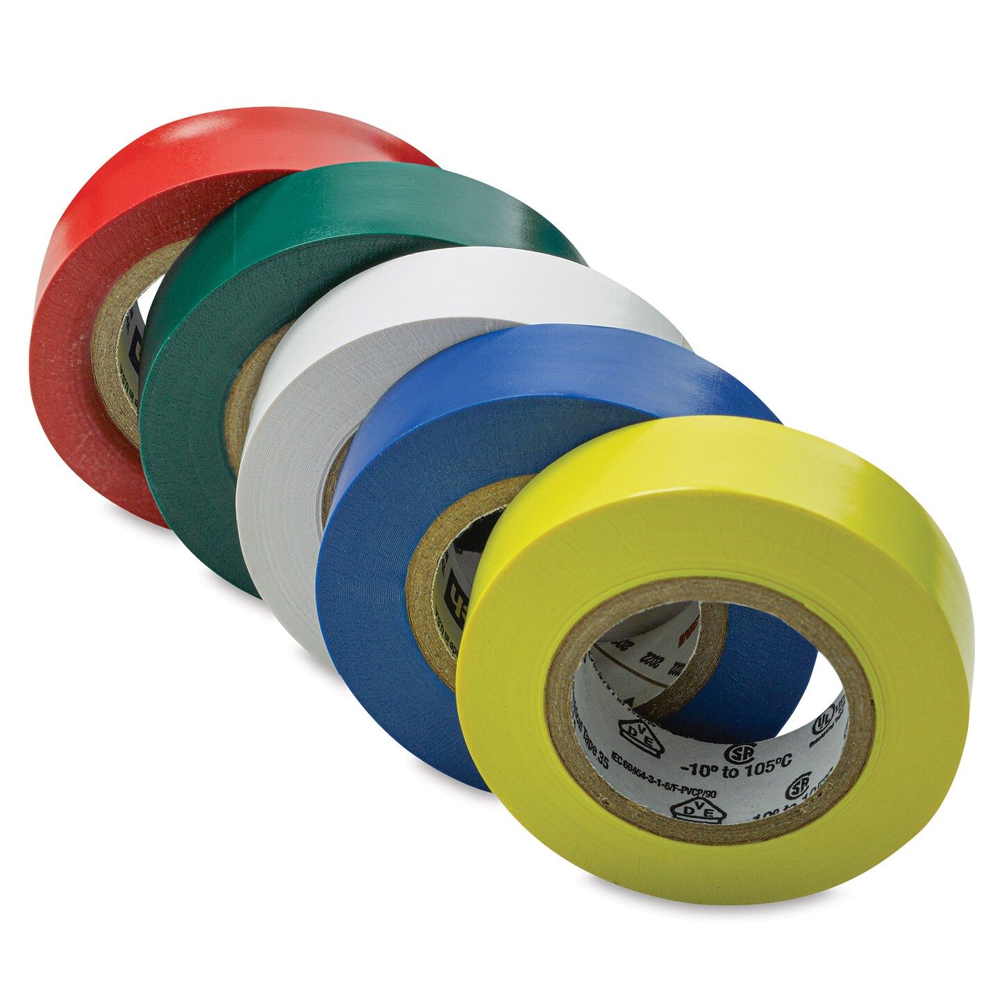 Scotch 35 Vinyl Electrical Tape - Assorted Colors, Pkg of 5
