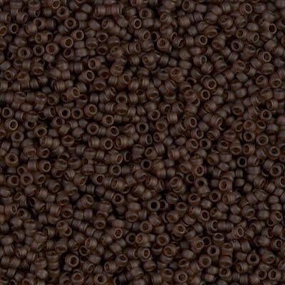Miyuki 15/0 Round Seed Bead, 15-135F, Matte Transparent Root Beer
