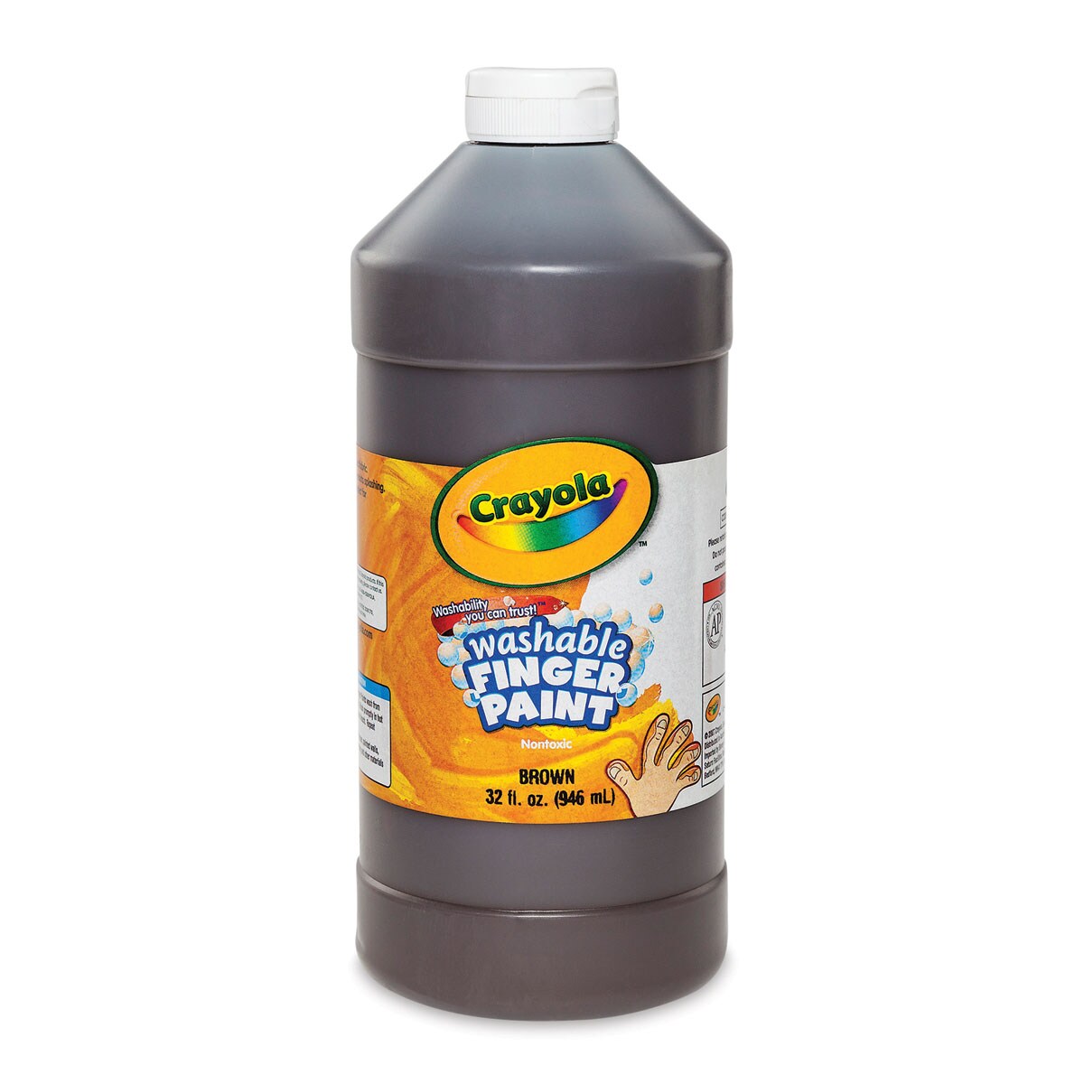 Crayola Washable Fingerpaint - Brown, 32 oz bottle