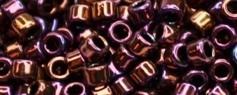 Toho Aiko Cylinder Seed Bead - TB-0502 - High Metallic Amethyst, 5 grams