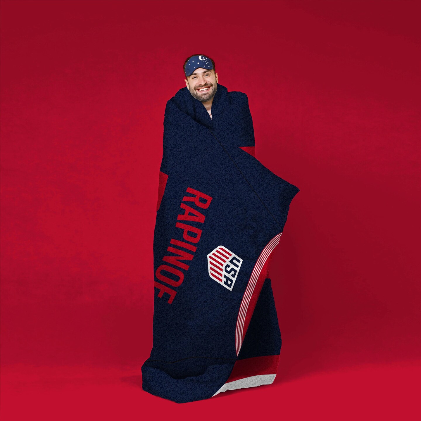 Sleep Squad US Women&#x27;s Soccer Megan Rapinoe 60&#x201D; x 80&#x201D; Raschel Plush Jersey Blanket