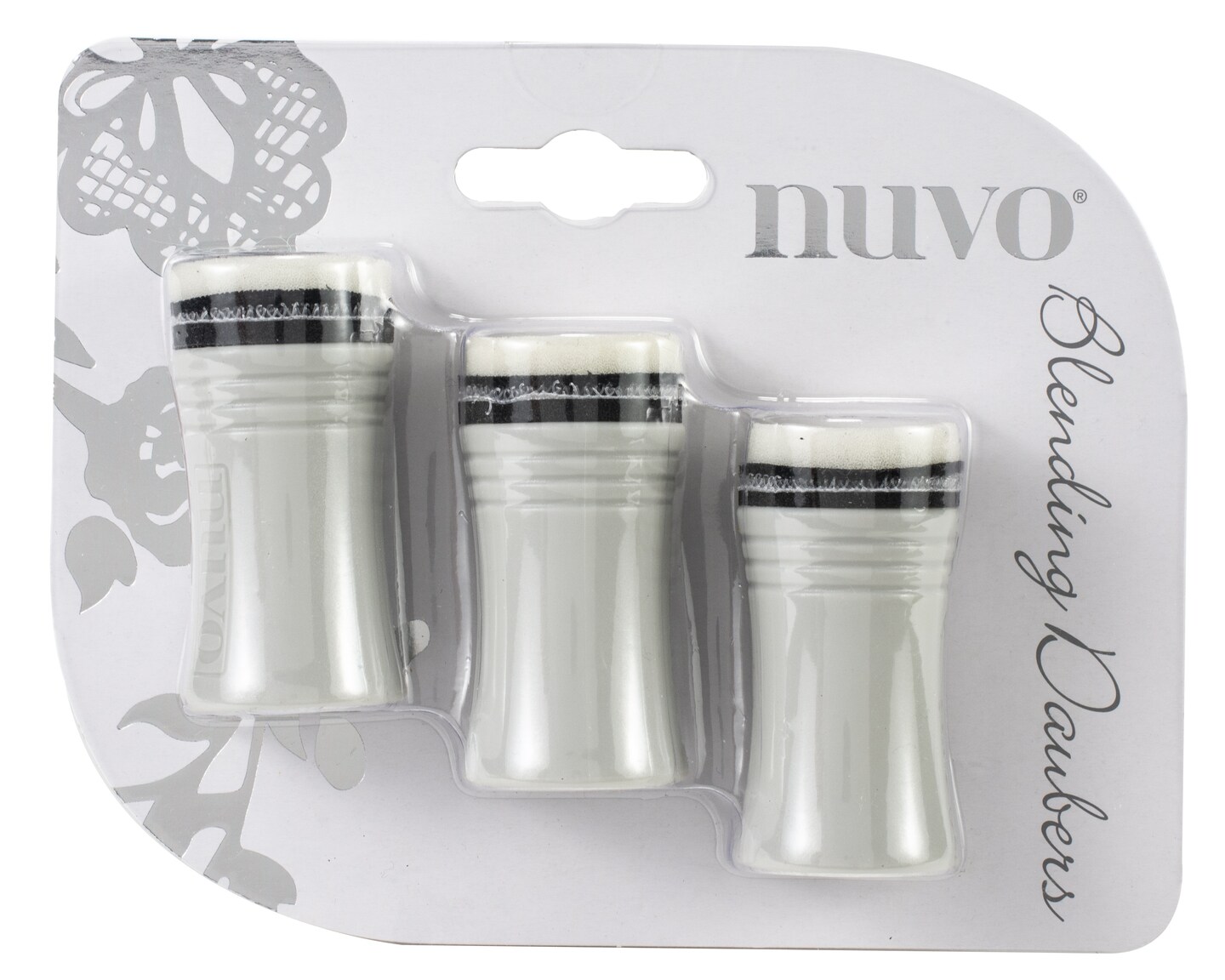 Nuvo Blending Daubers for Inks, Stencils and Paper Crafting, 1.2" wide Foam Head, 3 pack