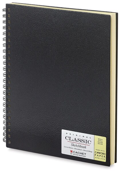 Cachet Classic Sketchbook - 12&#x22; x 9&#x22;, Ecru, Wire Bound