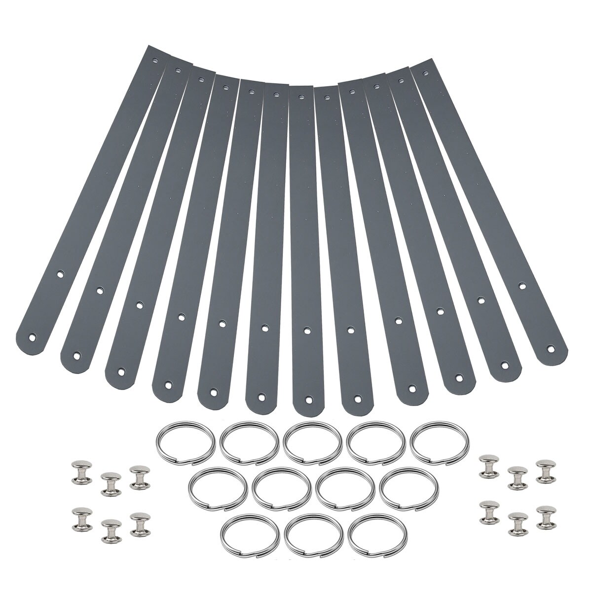 Blank Leather Keyrings 12 Pack – Pre-Cut Blanks with Hardware for Hot, Foil Stamping & Engraving