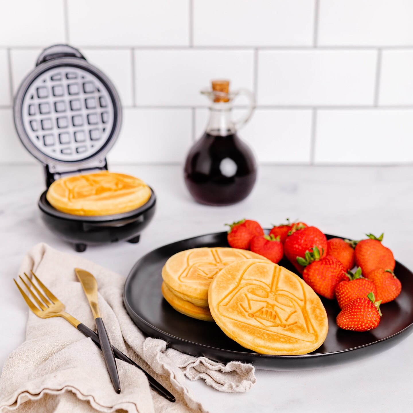 Uncanny Brands Star Wars Mini Darth Vader Waffle Maker