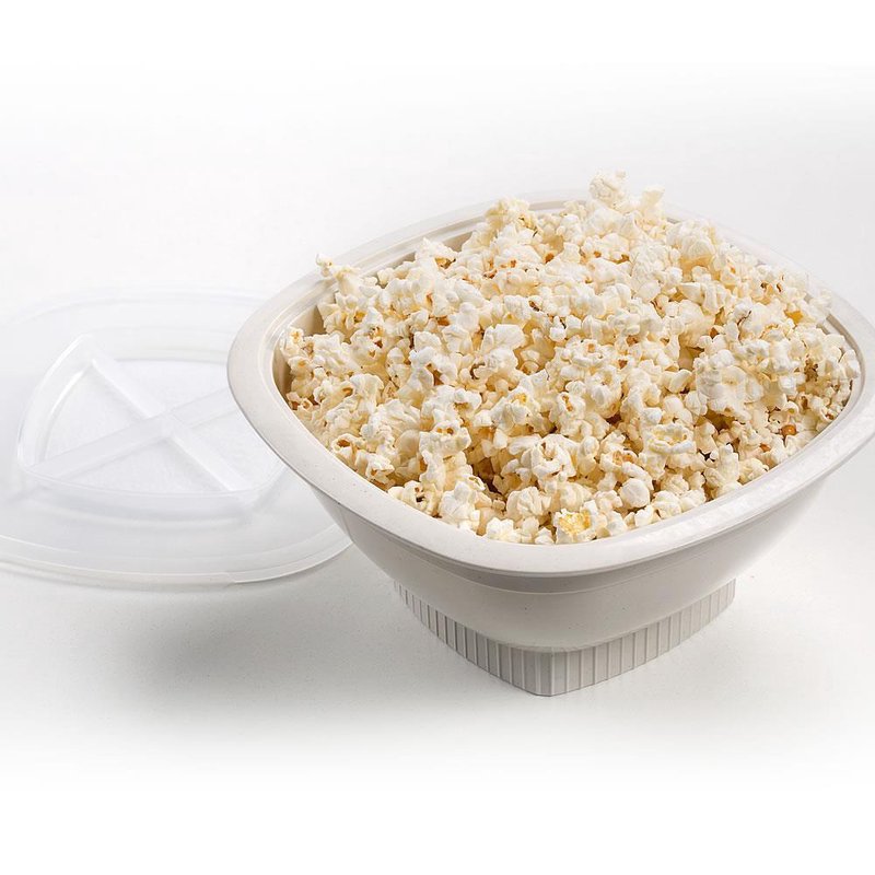Nordic Ware Microwave Popcorn Popper and Serving Bowl 12 Cup Capacity