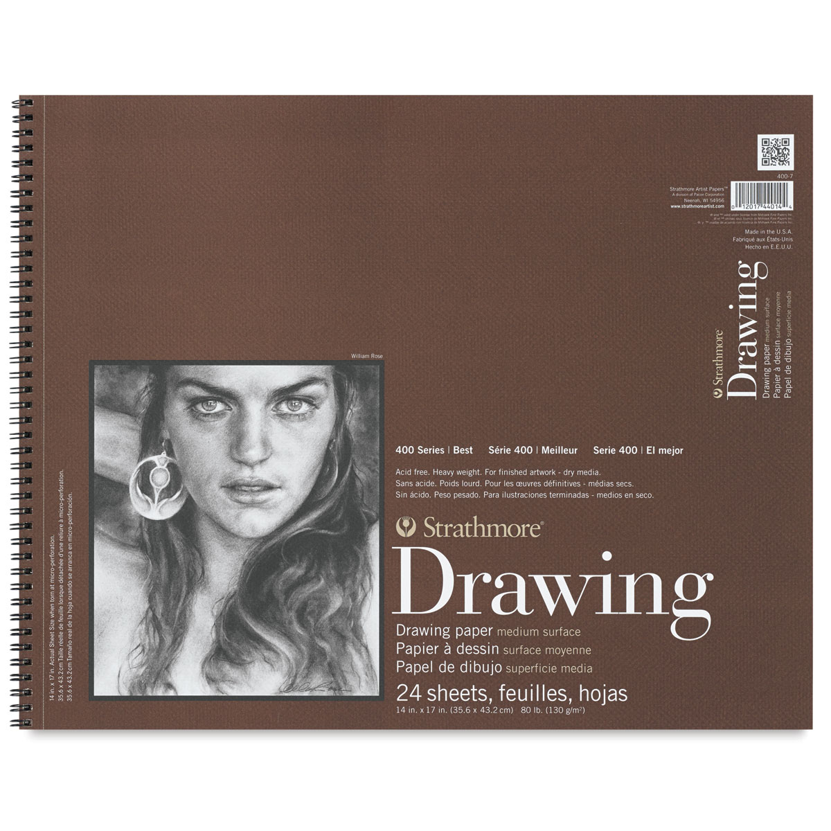 Strathmore 400 Series Drawing Paper Pad - 14&#x22; x 17&#x22;, 24 Sheets