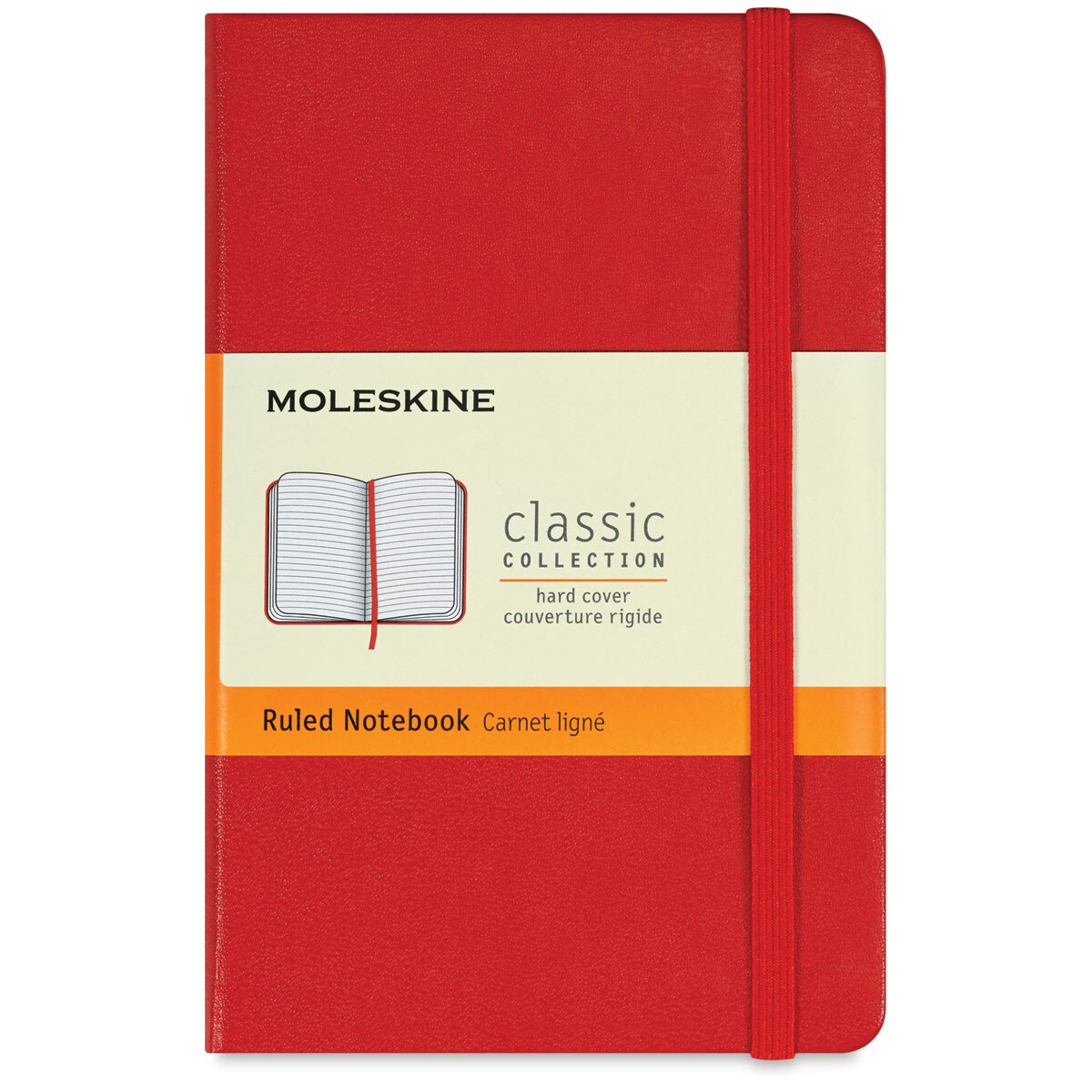 Moleskine Classic Hardcover Notebooks - Scarlet Red, Ruled, 5-1/2&#x22; x 3-1/2&#x22;
