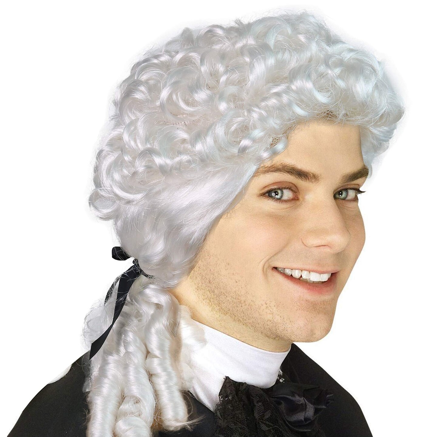 George Washington White Wig - Historical Colonial Powdered Wig with ...