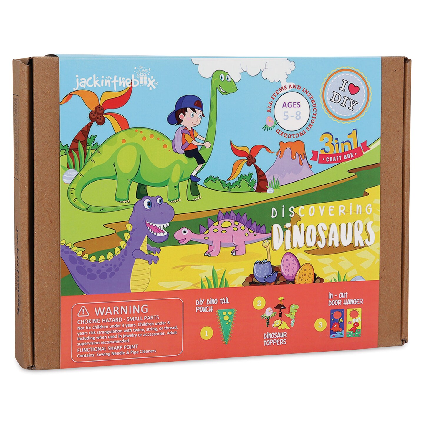 JackInTheBox 3-in-1 Activity Box Kit - Discovering Dinosaurs
