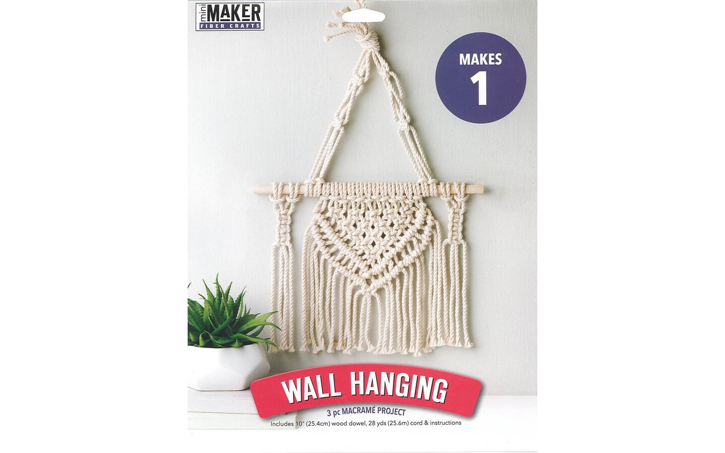 Leisure Arts Kit Mini Maker Macrame Wall Hanging