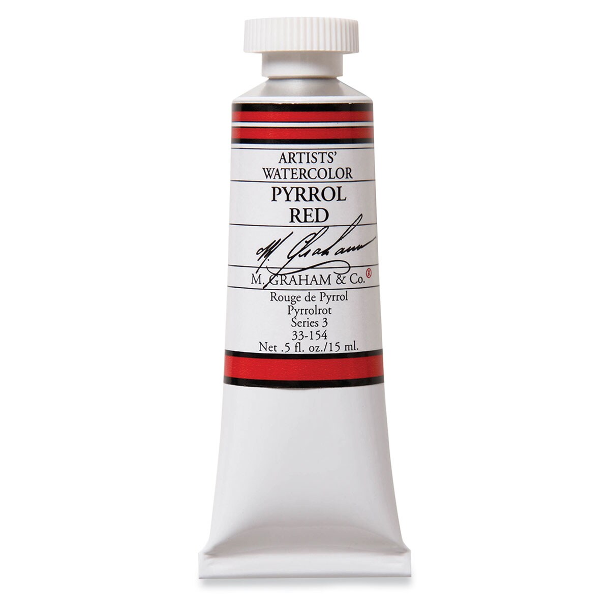 M. Graham Artists&#x27; Watercolor - Pyrrol Red, 15 ml tube
