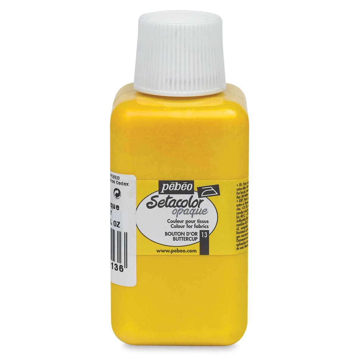 Pebeo Setacolor Fabric Paint - Buttercup, Opaque, 250 ml bottle